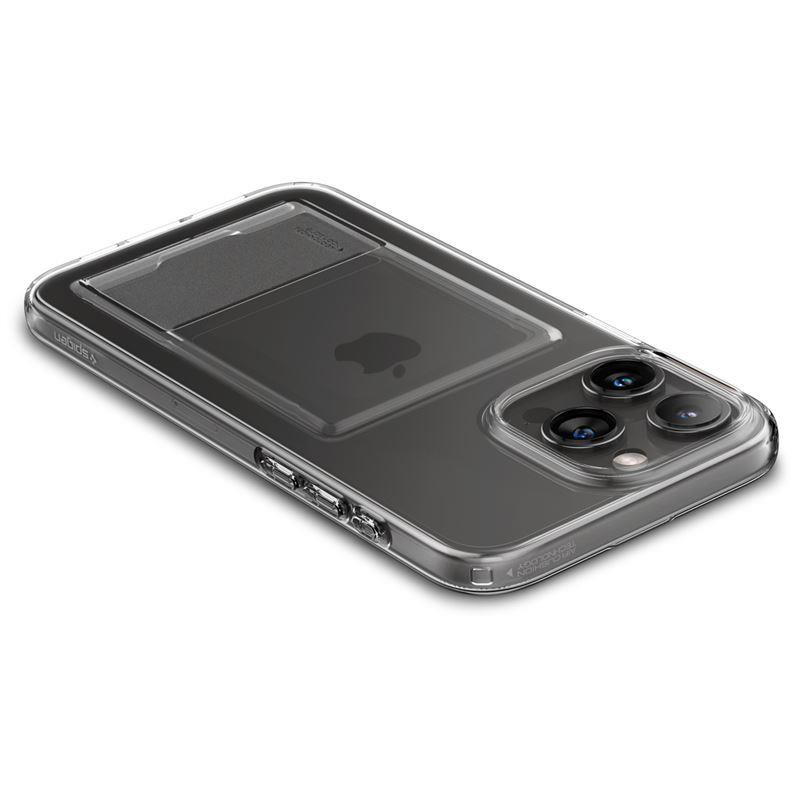 Spigen Crystal Slot dėklas, skirtas iPhone 15 Pro Max - skaidrus