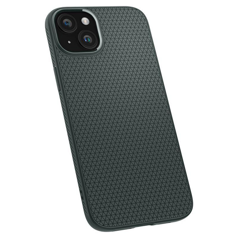 Spigen Liquid Air dėklas iPhone 15 Plus - tamsiai žalias