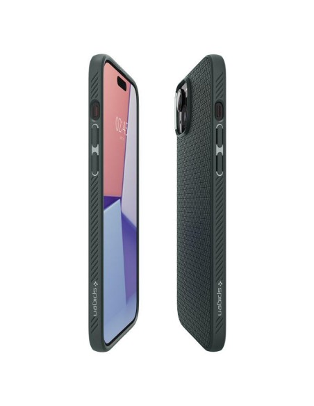Spigen Liquid Air dėklas iPhone 15 Plus - tamsiai žalias Spigen Liquid Air dėklas iPhone 15 Plus - tamsiai žalias