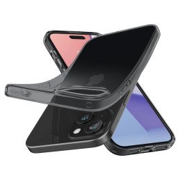 Spigen Crystal Flex dėklas iPhone 15 Plus - pilkas ir skaidrus