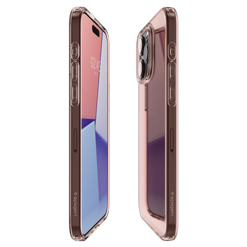 Spigen Crystal Flex dėklas iPhone 15 Pro Max - rožinis ir skaidrus Spigen Crystal Flex dėklas iPhone 15 Pro Max - rožinis ir skaidrus