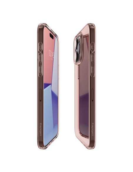 Spigen Crystal Flex dėklas iPhone 15 Pro Max - rožinis ir skaidrus Spigen Crystal Flex dėklas iPhone 15 Pro Max - rožinis ir skaidrus