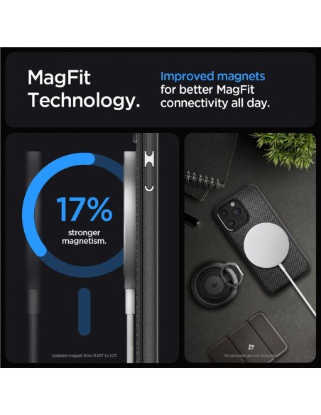 Spigen Mag Armor dėklas su MagSafe iPhone 15 Pro - matinė juoda Spigen Mag Armor dėklas su MagSafe iPhone 15 Pro - matinė juoda