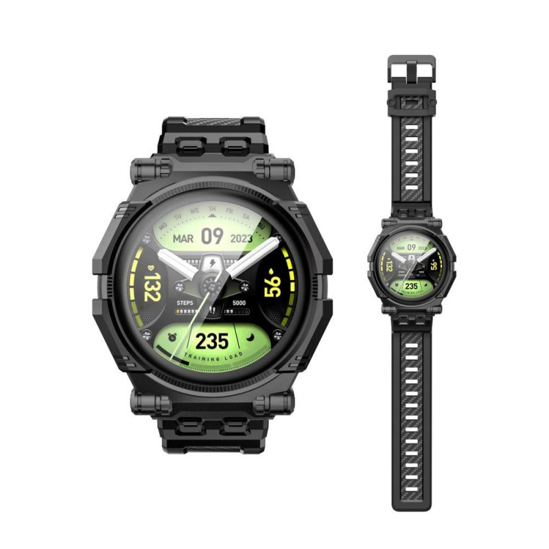 Supcase IBLSN ArmorBox dėklo, dirželio ir stiklo rinkinys Samsung Galaxy Watch 5 Pro (45 mm) - juodas 2 vnt.