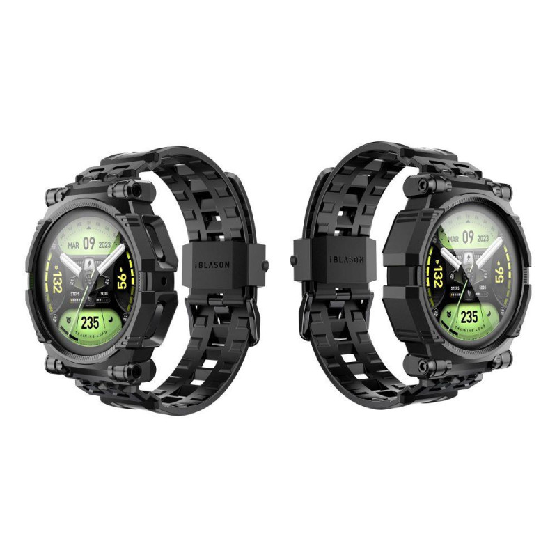 Supcase IBLSN ArmorBox dėklo, dirželio ir stiklo rinkinys Samsung Galaxy Watch 5 Pro (45 mm) - juodas 2 vnt.