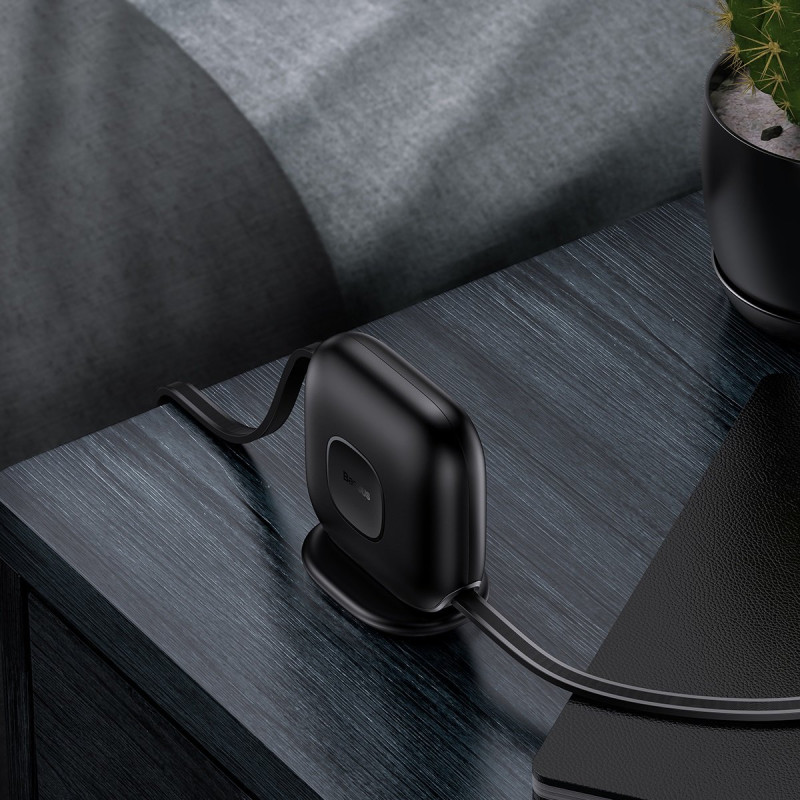 Ištraukiamas laidas 3in1 USB-C microUSB iPhone Lightning Power Delivery 1,7m juodas