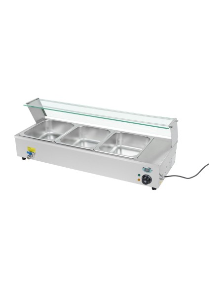 Bain marie stiklinis šildomas furšetas + 3xGN Bain marie stiklinis šildomas furšetas + 3xGN