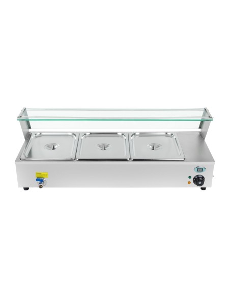 Bain marie stiklinis šildomas furšetas + 3xGN Bain marie stiklinis šildomas furšetas + 3xGN