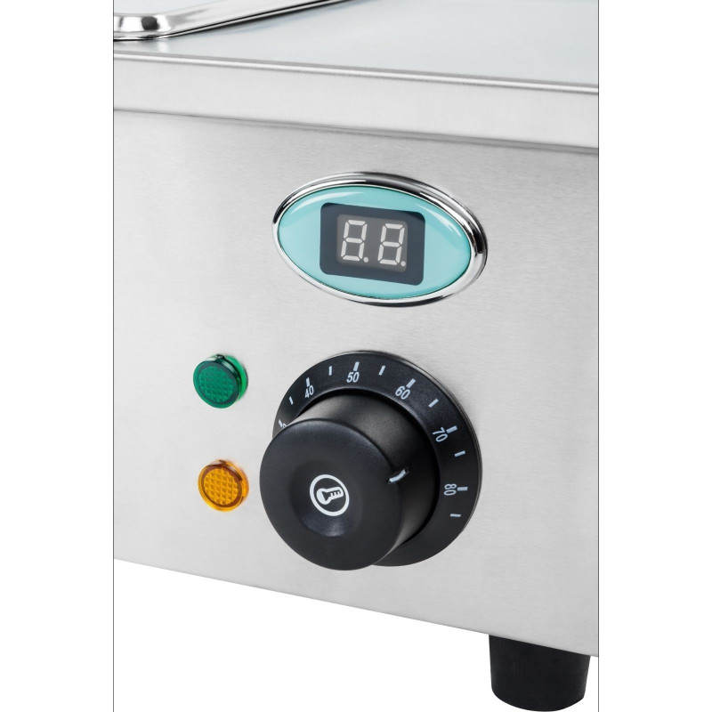 Bain marie stiklinis šildomas furšetas + 3xGN