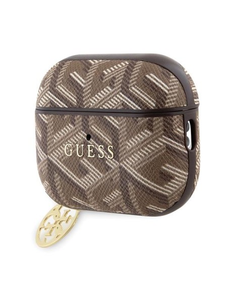 Guess GCube Charm dėklas, skirtas AirPods Pro 2 – rudas Guess GCube Charm dėklas, skirtas AirPods Pro 2 – rudas