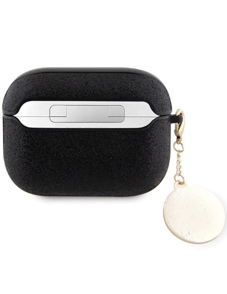 Guess Fixed Glitter Heart Diamond Charm dėklas, skirtas AirPods Pro 2 – juodas Guess Fixed Glitter Heart Diamond Charm dėklas, skirtas AirPods Pro 2 – juodas