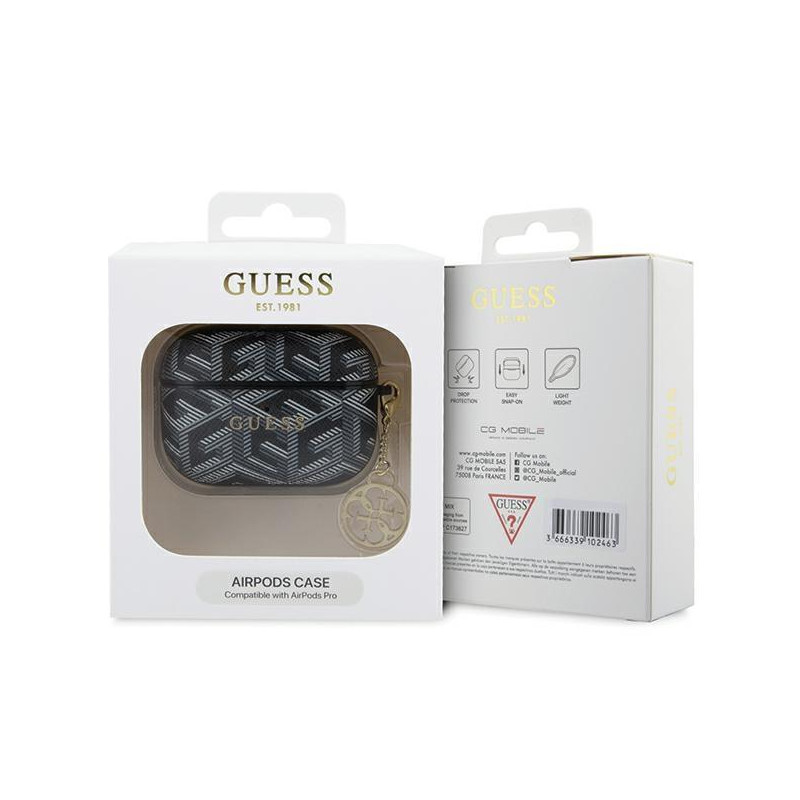 Guess GCube Charm dėklas, skirtas AirPods Pro – juodas