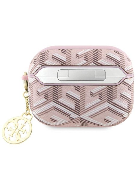 Guess GCube Charm dėklas, skirtas AirPods Pro – rožinis Guess GCube Charm dėklas, skirtas AirPods Pro – rožinis