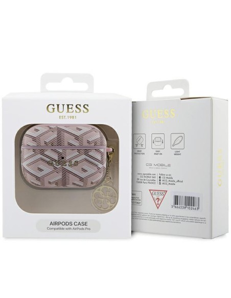 Guess GCube Charm dėklas, skirtas AirPods Pro – rožinis Guess GCube Charm dėklas, skirtas AirPods Pro – rožinis