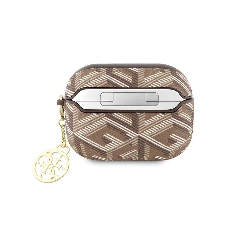 Guess GCube Charm dėklas, skirtas AirPods Pro – rudas
