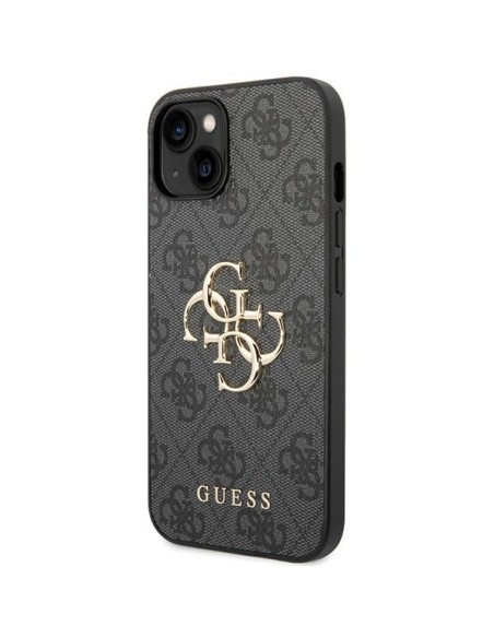 Guess 4G Big Metal Logo dėklas, skirtas iPhone 15 Plus - pilkas Guess 4G Big Metal Logo dėklas, skirtas iPhone 15 Plus - pilkas