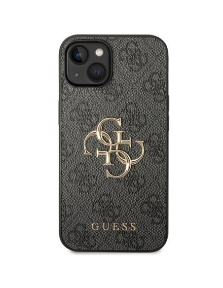 Guess 4G Big Metal Logo dėklas, skirtas iPhone 15 Plus - pilkas Guess 4G Big Metal Logo dėklas, skirtas iPhone 15 Plus - pilkas