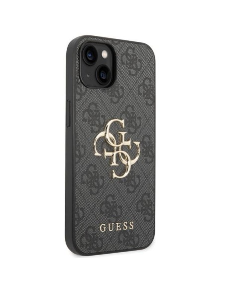 Guess 4G Big Metal Logo dėklas, skirtas iPhone 15 Plus - pilkas Guess 4G Big Metal Logo dėklas, skirtas iPhone 15 Plus - pilkas