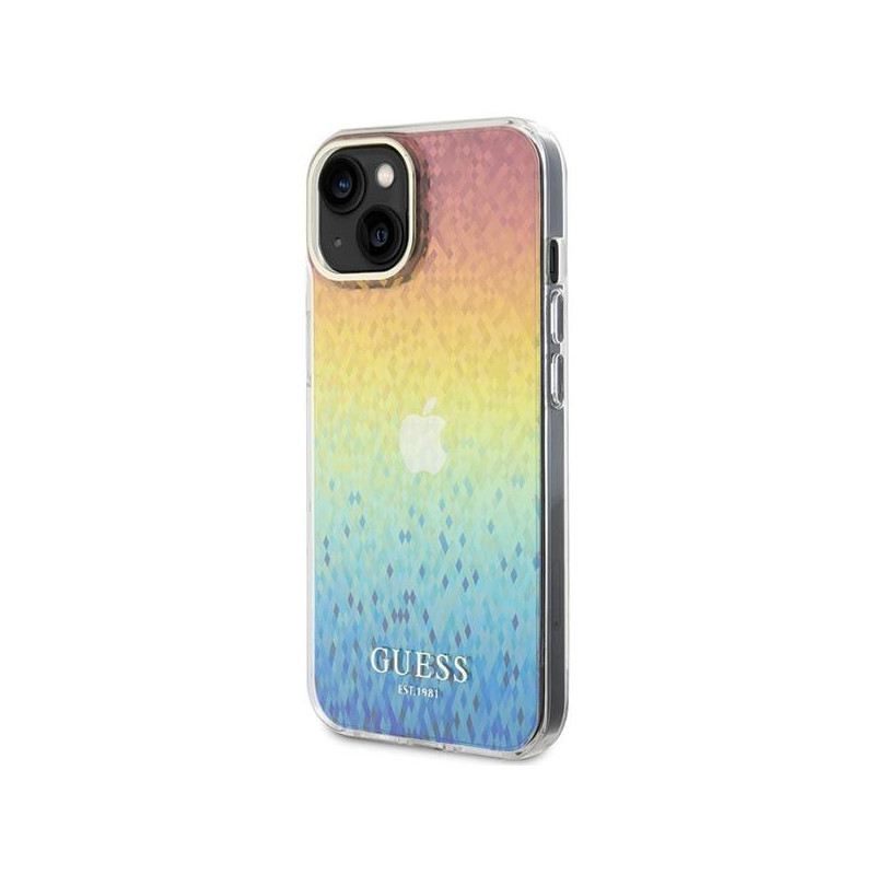 Guess IML Faceted Mirror Disco Iridescent dėklas iPhone 15 - įvairiaspalvis
