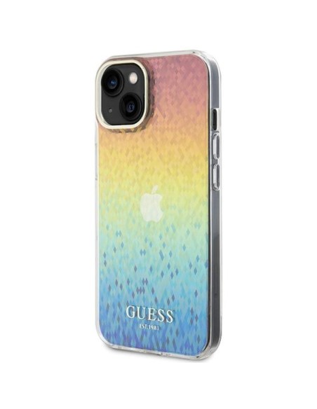 Guess IML Faceted Mirror Disco Iridescent dėklas iPhone 15 - įvairiaspalvis Guess IML Faceted Mirror Disco Iridescent dėklas iPhone 15 - įvairiaspalvis