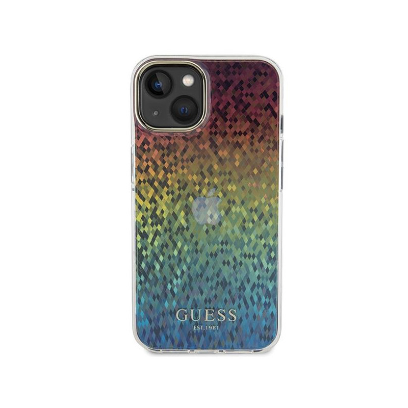 Guess IML Faceted Mirror Disco Iridescent dėklas iPhone 15 - įvairiaspalvis