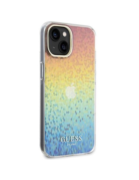 Guess IML Faceted Mirror Disco Iridescent dėklas iPhone 15 - įvairiaspalvis Guess IML Faceted Mirror Disco Iridescent dėklas iPhone 15 - įvairiaspalvis