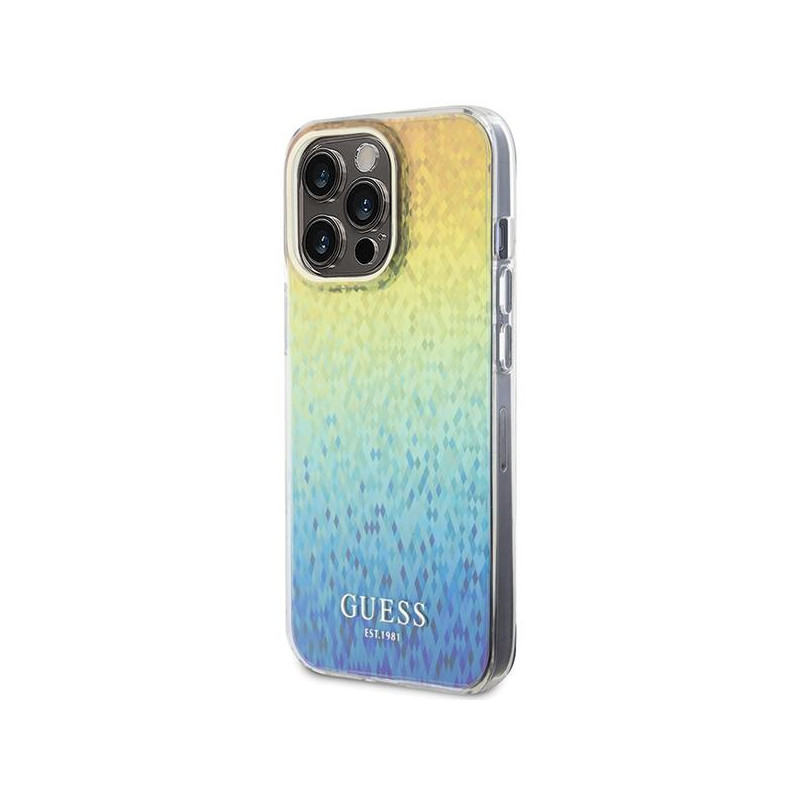 Guess IML Faceted Mirror Disco Iridescent dėklas, skirtas iPhone 15 Pro Max – įvairiaspalvis