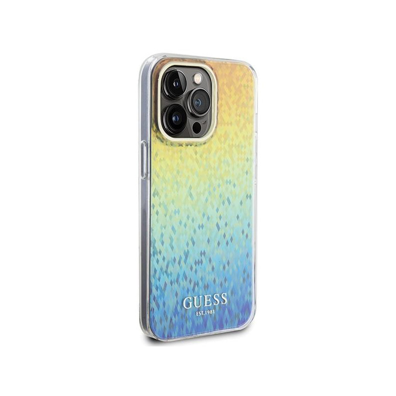 Guess IML Faceted Mirror Disco Iridescent dėklas, skirtas iPhone 15 Pro Max – įvairiaspalvis