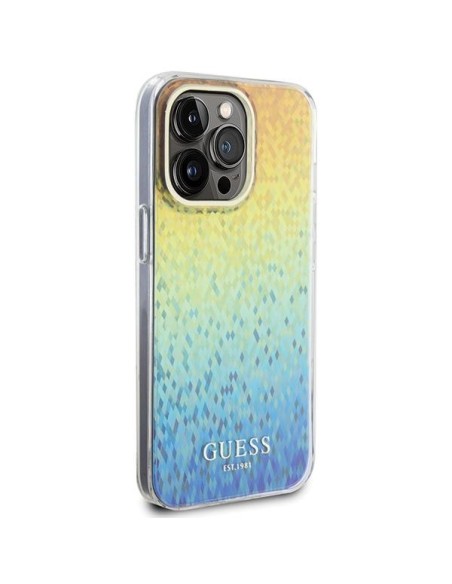 Guess IML Faceted Mirror Disco Iridescent dėklas, skirtas iPhone 15 Pro Max – įvairiaspalvis Guess IML Faceted Mirror Disco Iridescent dėklas, skirtas iPhone 15 Pro Max – įvairiaspalvis