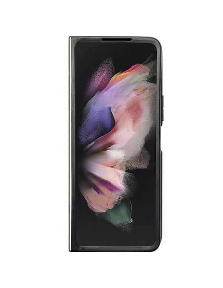 Guess Leather 4G Diamond Triangle dėklas, skirtas Samsung Galaxy Z Fold 5 - juodas