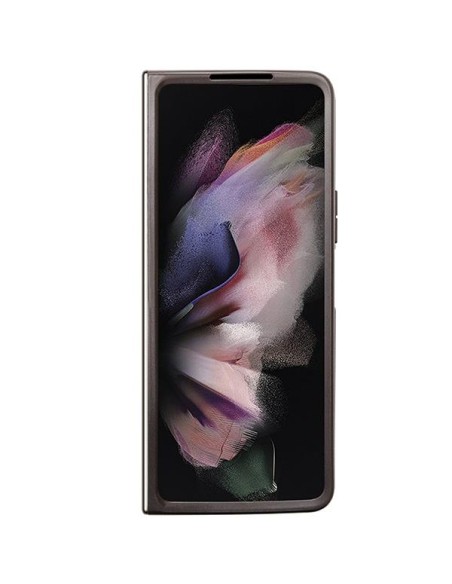 Guess Leather 4G Triangle Strass dėklas, skirtas Samsung Galaxy Z Fold 5 - rudas Guess Leather 4G Triangle Strass dėklas, skirtas Samsung Galaxy Z Fold 5 - rudas