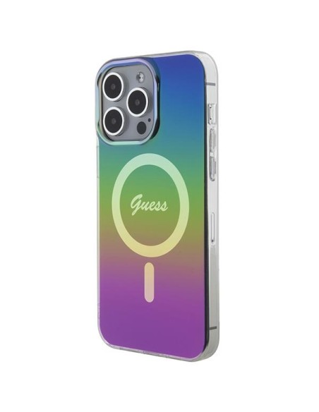 Guess IML Iridescent MagSafe dėklas iPhone 15 Pro - juodas Guess IML Iridescent MagSafe dėklas iPhone 15 Pro - juodas