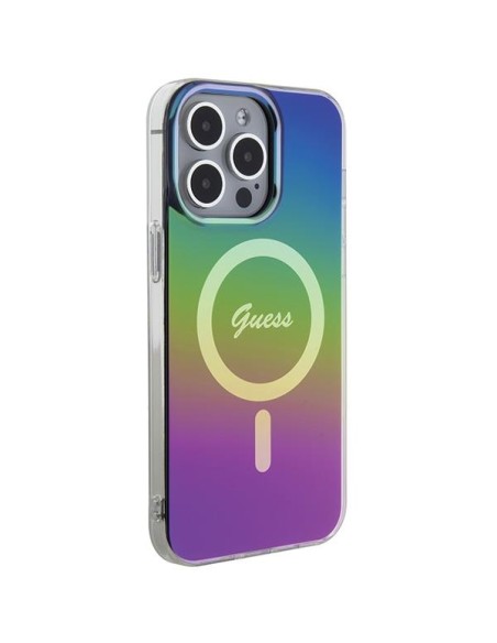 Guess IML Iridescent MagSafe dėklas iPhone 15 Pro - juodas Guess IML Iridescent MagSafe dėklas iPhone 15 Pro - juodas