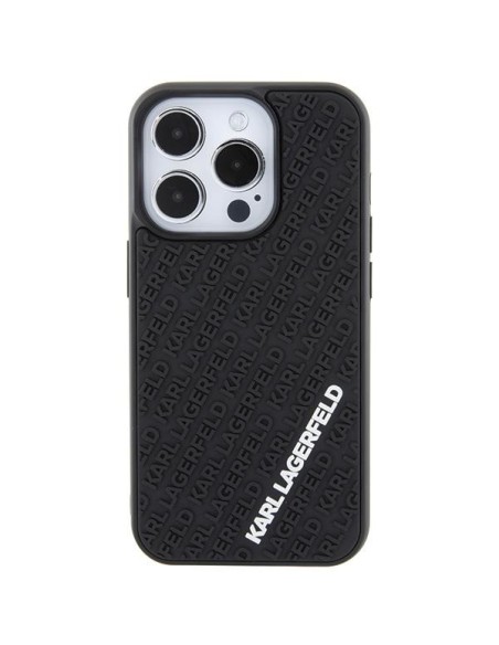 Karl Lagerfeld 3D Rubber Multi Logo dėklas iPhone 15 Pro - juodas Karl Lagerfeld 3D Rubber Multi Logo dėklas iPhone 15 Pro - juodas