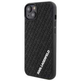 Karl Lagerfeld 3D Rubber Multi Logo dėklas iPhone 15 Plus - juodas