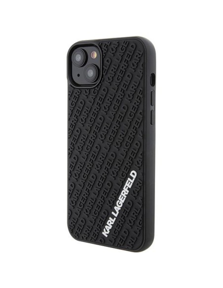 Karl Lagerfeld 3D Rubber Multi Logo dėklas iPhone 15 Plus - juodas Karl Lagerfeld 3D Rubber Multi Logo dėklas iPhone 15 Plus - juodas