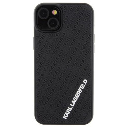 Karl Lagerfeld 3D Rubber Multi Logo dėklas iPhone 15 Plus - juodas