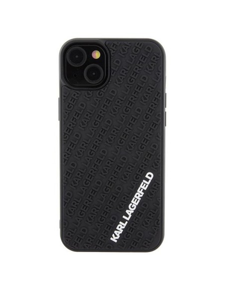 Karl Lagerfeld 3D Rubber Multi Logo dėklas iPhone 15 Plus - juodas Karl Lagerfeld 3D Rubber Multi Logo dėklas iPhone 15 Plus - juodas
