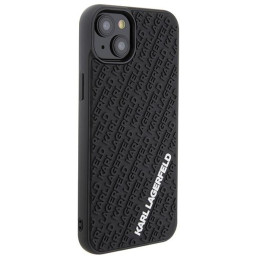 Karl Lagerfeld 3D Rubber Multi Logo dėklas iPhone 15 Plus - juodas