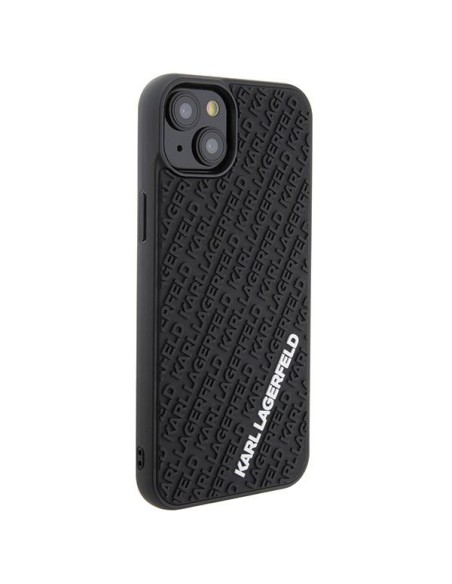 Karl Lagerfeld 3D Rubber Multi Logo dėklas iPhone 15 Plus - juodas Karl Lagerfeld 3D Rubber Multi Logo dėklas iPhone 15 Plus - juodas
