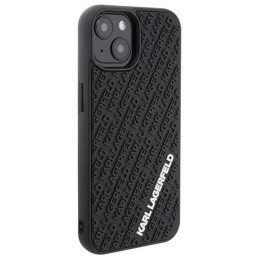 Karl Lagerfeld 3D Rubber Multi Logo dėklas iPhone 15 - juodas