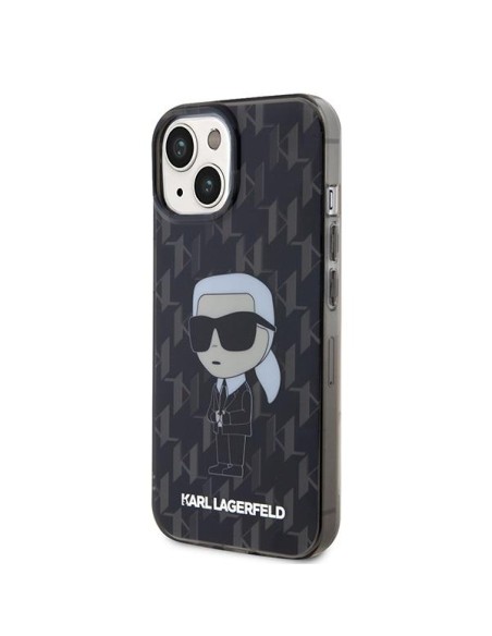 Karl Lagerfeld Monogram Ikonik dėklas iPhone 15 - juodas Karl Lagerfeld Monogram Ikonik dėklas iPhone 15 - juodas