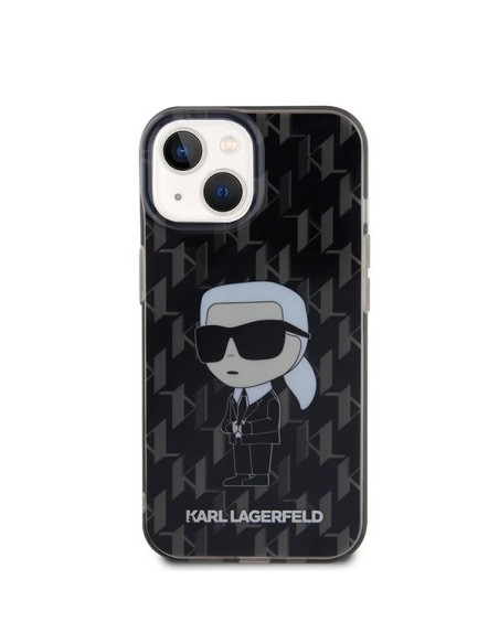 Karl Lagerfeld Monogram Ikonik dėklas iPhone 15 - juodas Karl Lagerfeld Monogram Ikonik dėklas iPhone 15 - juodas