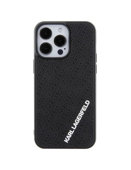 Karl Lagerfeld 3D Rubber Multi Logo dėklas iPhone 15 Pro Max - juodas Karl Lagerfeld 3D Rubber Multi Logo dėklas iPhone 15 Pro Max - juodas