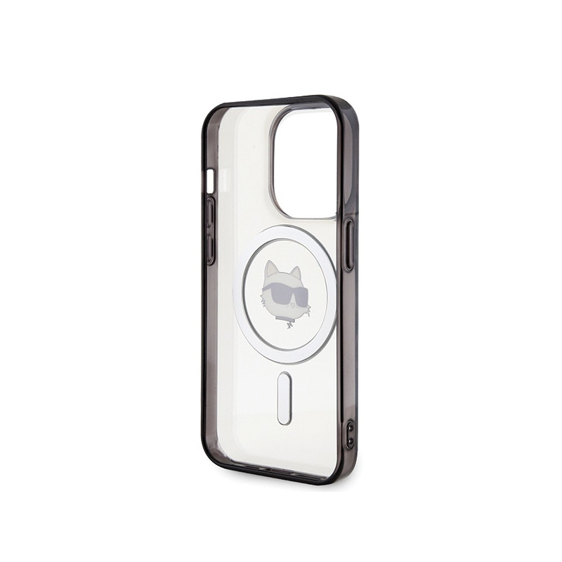 Karl Lagerfeld IML Choupette& 39 s Head MagSafe dėklas, skirtas iPhone 15 Pro - skaidrus