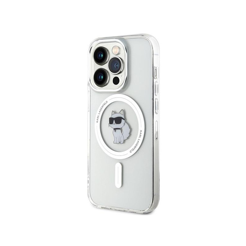 Karl Lagerfeld IML Choupette MagSafe dėklas iPhone 15 Pro - skaidrus