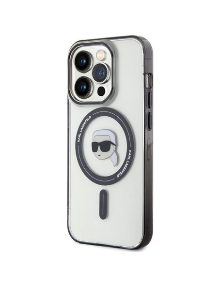 Karl Lagerfeld IML Karl& 39 s Head MagSafe dėklas iPhone 15 Pro - skaidrus Karl Lagerfeld IML Karl& 39 s Head MagSafe dėklas iPhone 15 Pro - skaidrus