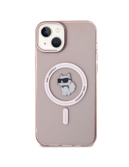 Karl Lagerfeld IML Choupette MagSafe dėklas iPhone 15 Plus - rožinis Karl Lagerfeld IML Choupette MagSafe dėklas iPhone 15 Plus - rožinis