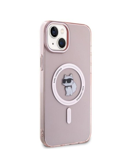 Karl Lagerfeld IML Choupette MagSafe dėklas iPhone 15 Plus - rožinis Karl Lagerfeld IML Choupette MagSafe dėklas iPhone 15 Plus - rožinis