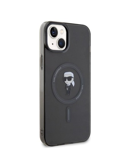 Karl Lagerfeld IML Ikonik MagSafe dėklas iPhone 15 Plus - juodas